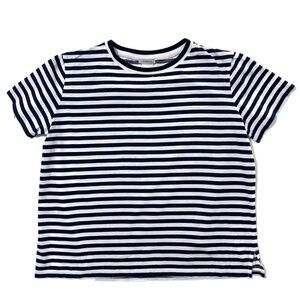 MARELLA Navy Blue and White Stripe T-Shirt Size Medium